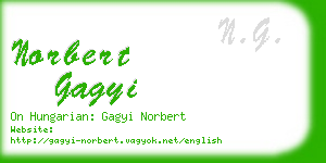 norbert gagyi business card